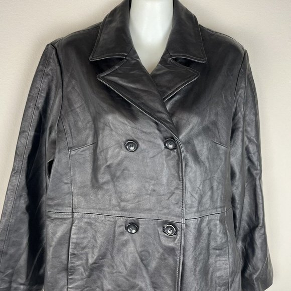 Laura Leigh Ltd. Leather Jacket Double Breasted - Picture 3 of 9